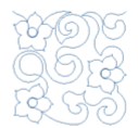 Flower Swirls edge-to-edge longarm quilting pattern