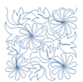 Flower with Leaves edge-to-edge longarm quilting pattern
